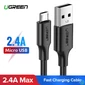 Kép 2/7 - USB-Mikro USB-kábel UGREEN QC 3.0 2,4A 1m (fekete)
