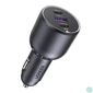 Kép 1/2 - UGREEN EC705 2x USB-C + USB autós töltő, 130W (fekete)