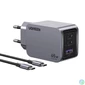 Kép 1/2 - UGREEN Nexode Pro fali töltő, USB + 2x USB-C, 65W + USB-C kábel, 1.5m (fekete)
