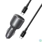 Kép 1/3 - UGREEN EC705 autós töltő, USB + 2x USB-C, 130 W + 1m 5A kábel