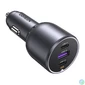 Kép 3/3 - UGREEN EC705 autós töltő, USB + 2x USB-C, 130 W + 1m 5A kábel