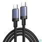 Kép 1/3 - UGREEN L528 USB-C–USB-C kábel, 100 W, 3 m (szürke)
