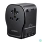 Kép 1/5 - Ugreen S550 univerzális utazási adapter / hálózati töltő, 65W, 2x USB-C, 1x USB-A