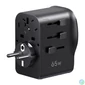 Kép 2/5 - Ugreen S550 univerzális utazási adapter / hálózati töltő, 65W, 2x USB-C, 1x USB-A