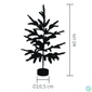 Kép 5/5 - Karácsonyi dekoráció, LED-es asztaldísz, havas karácsonyfa, 60 cm (KMF 80)