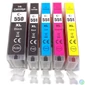 Kép 1/3 - PGI-550XL + CLI-551XL (6496B005) festékpatron csomag, utángyártott, nagy kapacitású, Bk+B+C+M+Y