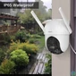 Kép 5/5 - OP1 motoros kültéri biztonsági kamera, H265, IR30, IP67, 4mm, 4MP, PT, Wi-Fi