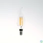 Kép 1/3 - Filament Bulb Longtip E14 FLCT35 4W/3000K/360lm aranyszínű gyertya LED fényforrás