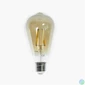 Kép 1/3 - Filament Bulb Longtip E27 ST64 6W/3000K/540lm aranyszínű LED fényforrás