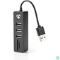 Kép 1/3 - UHUBCU2320BK 2.0 USB HUB + SD / micro SD memóriakártya olvasó