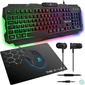 Kép 1/6 - Combo Helium 4in1 Black HU gamer billentyűzet+egér+pad+fülhallgató csomag