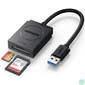 Kép 2/2 - USB SD+microSD Card Reader Black kártyaolvasó 20250