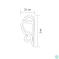 Kép 2/2 - CLP50 izzósor rögzítő kampó, ereszre, karnisra, 50db-os csomag