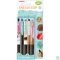 Kép 1/2 - Sarasa Clip Ice Cream zseléstoll készlet, 0,33 mm, nyomógombos, 5 szín