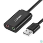 Kép 1/3 - 30724B USB-s külső hangkártya 15cm-es vezetékkel