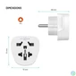 Kép 2/4 - FIXCT-EU2-WH hálózati univerzális adapter, európába utazóknak