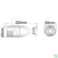 Kép 2/2 - FIP 1116DNW 1.3MP IP POE kültéri IR kamera, 3.6mm, fehér - Javított