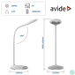 Kép 3/4 - Asztali LED lámpa, RGB, 4W, 4000K, AVIDE, fehér