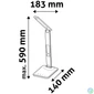 Kép 3/8 - Asztali LED lámpa, Nathan, kijelzős, 6W, 5000K, AVIDE, fekete
