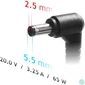 Kép 4/5 - Akyga AK-ND-17 20V/3,25A/65W 5,5x2,5mm Fujitsu / HP / Compaq / Toshiba notebook hálózati töltő