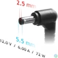 Kép 4/7 - Akyga 12V/6A/72W 5,5x2,5mm Mini PC notebook hálózati töltő