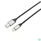 Kép 2/3 - AVAX CB301G STEELY 1,5m 3A USB A-Type-C gyorstöltő sodorszálas acélszürke adat- és töltőkábel