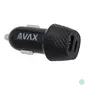 Kép 1/4 - AVAX CC302B CARLY 20W Autós töltő USB A (QC)+Type C (PD), fekete