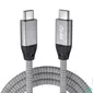 Kép 1/5 - AVAX CB901 THUNDER 1m 3.2 Type C, USB4 100W/10Gbps fonott viharszürke kábel