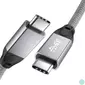 Kép 2/5 - AVAX CB901 THUNDER 1m 3.2 Type C, USB4 100W/10Gbps fonott viharszürke kábel