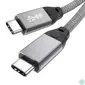 Kép 3/5 - AVAX CB901 THUNDER 1m 3.2 Type C, USB4 100W/10Gbps fonott viharszürke kábel