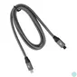 Kép 4/5 - AVAX CB901 THUNDER 1m 3.2 Type C, USB4 100W/10Gbps fonott viharszürke kábel