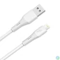Kép 1/4 - AVAX CB3304 USB-A – Lightning szilikon töltőkábel, 1.5 m, fehér
