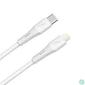 Kép 1/4 - AVAX CB3310 27W USB-C – Lightning gyorstöltő szilikon kábel, 1.5 m, fehér