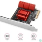 Kép 4/5 - Axagon PCES-SA6 6 db belső SATAIII portos 2 sávos PCI-Express kártya