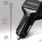 Kép 2/9 - Axagon PWC-PQ38 2x QC3.0 fekete autós töltő