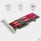 Kép 2/2 - Axagon PCEM2-ND PCI-Express - NVME+M-key/dataswitch/SP/LP M.2 adapter