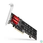 Kép 1/2 - Axagon PCEM2-ND PCI-Express - NVME+M-key/dataswitch/SP/LP M.2 adapter