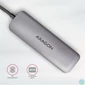 Kép 4/7 - Axagon HMC-HCR3A SuperSpeed USB-C COMBO 5in1 HUB
