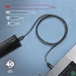 Kép 7/10 - Axagon BUCM4X-CM10AB NewGEN+ 1m USB-C <> USB-C 4 Gen 3x2 / 240W kábel