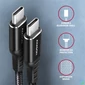 Kép 3/5 - Axagon BUCM2-CM20AB 2m USB C fekete adat- és töltőkábel