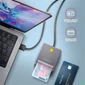 Kép 2/4 - Axagon CRE-SM3T Kompakt asztali USB-A okos kapcsolat Smart / ID kártya olvasó