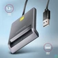 Kép 3/4 - Axagon CRE-SM3T Kompakt asztali USB-A okos kapcsolat Smart / ID kártya olvasó