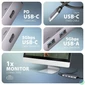 Kép 3/6 - Axagon HMC-5H60 5Gbps 5in1 szürke Type-C hub