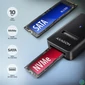 Kép 2/6 - Axagon ADM2-AM USB-A 3.2 Gen2 - 1x NVMe/SATA SSD adapter
