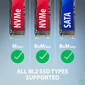 Kép 6/6 - Axagon ADM2-AM USB-A 3.2 Gen2 - 1x NVMe/SATA SSD adapter