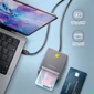 Kép 2/4 - Axagon CRE-SM3TC USB-C Smart card FlatReader okos kártyaolvasó