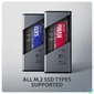 Kép 5/9 - Axagon EEM2-SD2 DISPLAY USB-C 10Gbps M.2 NVMe & SATA SSD külső ház