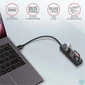 Kép 2/2 - Axagon HMA-CR3A 3 portos USB3.2. Gen 2 fekete HUB kártyaolvasóval