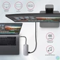 Kép 4/8 - Axagon HMC-6M2 SUPERSPEED USB-C COMBO ezüstfekete  6IN1 HUB