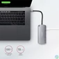 Kép 5/8 - Axagon HMC-6M2 SUPERSPEED USB-C COMBO ezüstfekete  6IN1 HUB